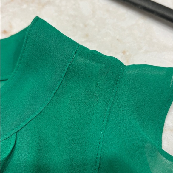 Express Emerald Ruffle Blouse - Picture 6 of 7